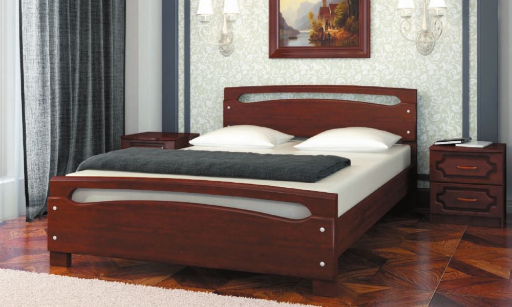 Фото Кровать двуспальная Камелия-2 (СМ 160х200) без основания с универсальными царгами от производителя Браво-мебель в Черноморском по цене 17 950 ₽