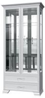 Шкаф с витриной Грация (2 дв) 4 стекла (белый, белый  (Браво-мебель) ) в Черноморском от производителя 