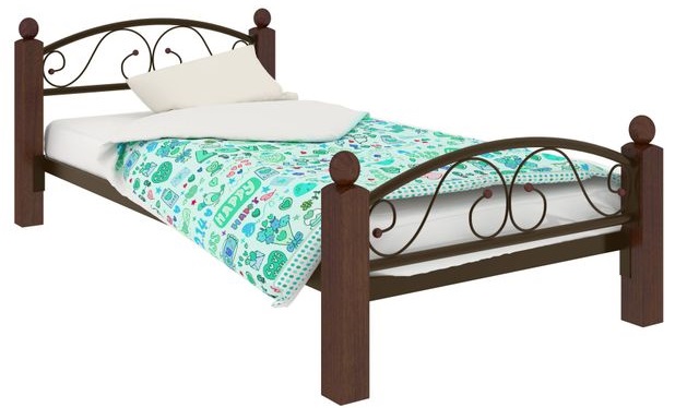 Фото Кровать односпальная Вероника Lux Plus (СМ 90х190) трубка металл от производителя Милсон в Черноморском по цене 16 530 ₽