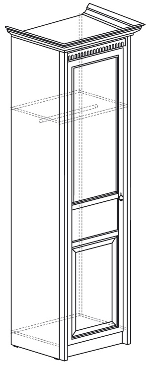 Фото Шкаф Лючия 182 (60) однодверный от производителя Яна в Черноморском по цене 18 440 ₽