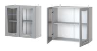 Фото kukhonnye-shkafy-so-steklom кухня сопрано шкаф навесной ав-80 производитель Леко
