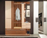 Прихожая Орфей (Цвет корпуса:ясень шимо темный-ясень шимо светлый, цвет фасада:ясень шимо темный-ясень шимо светлый, цвет обивки:молочный (Мебель Маркет) ) в Черноморском от производителя 
