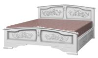 Фото  кровать двуспальная елена (см 160х200) с выдвижными ящиками, без основания с универсальными царгами производитель Браво-мебель