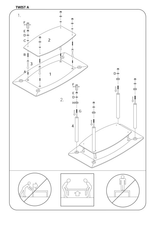 Фото Стол обеденный Signal Twist A от производителя Signal в Черноморском по цене 22 690 ₽