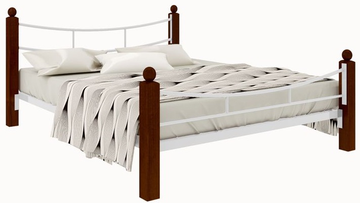 Фото Кровать двуспальная София Lux Plus (СМ 180х200) трубка металл от производителя Милсон в Черноморском по цене 22 140 ₽