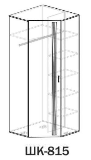 Фото Шкаф Лотос ШК-815 (70) угловой от производителя Сантан в Черноморском по цене 8 640 ₽