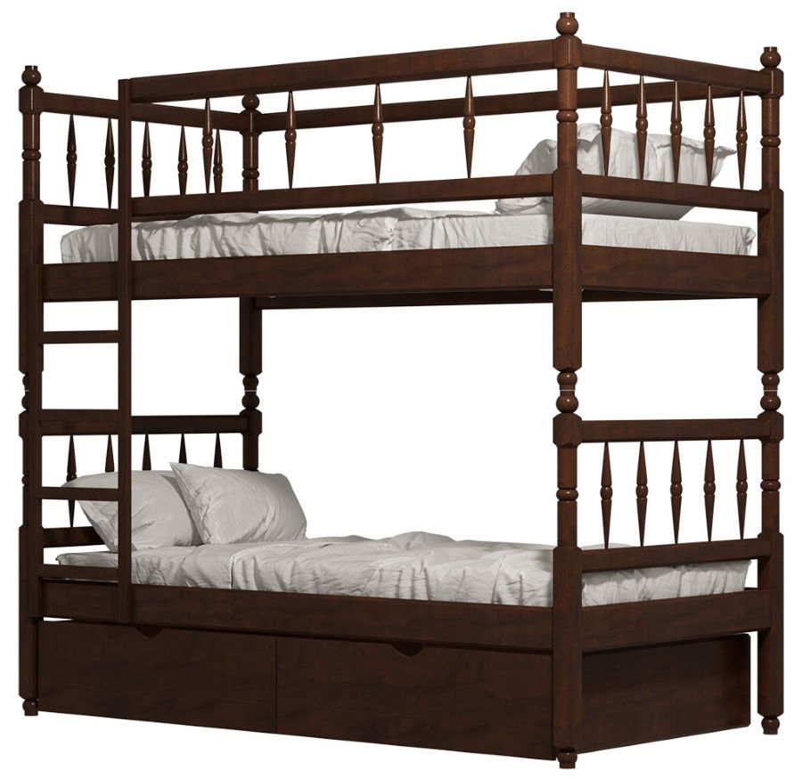 Фото Кровать двухъярусная №2 (СМ 80х190) с основанием от производителя Фант-мебель в Черноморском по цене 37 680 ₽