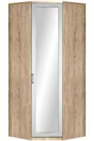 Шкаф Ивушка-10 (91) с зеркалом угловой (черный ясень , акация белая,(Марибель)) в Черноморском от производителя 