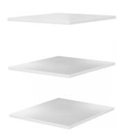 Комплект полок Грация (ЛДСП) на шкаф с витриной 1 дв. (белый  (Браво-мебель) ) в Черноморском от производителя 