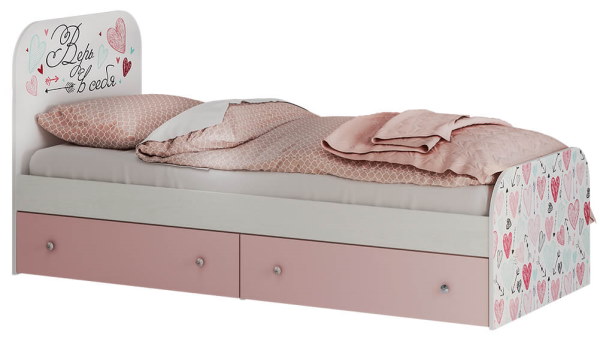 Фото Кровать детская Малибу КР-10 Light (СМ 80х186) с ящиками от производителя БТС  в Черноморском по цене 12 740 ₽