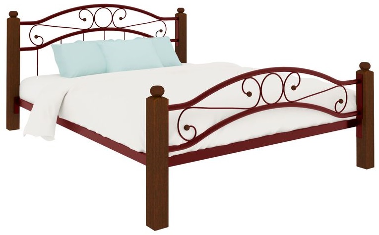 Фото Кровать двуспальная Надежда Lux Plus (СМ 140х200) трубка металл от производителя Милсон в Черноморском по цене 21 910 ₽