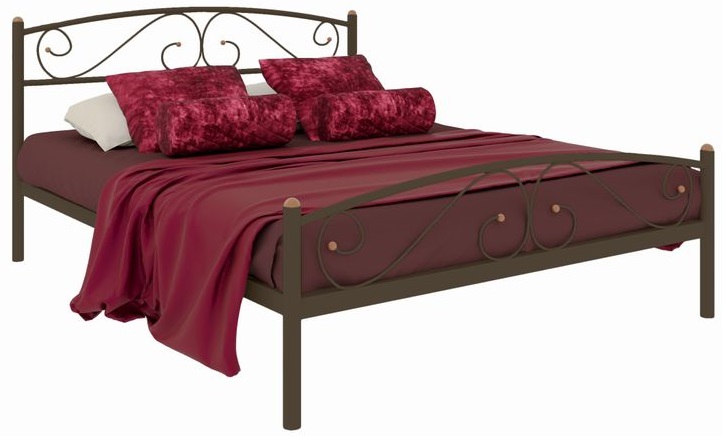 Фото Кровать двуспальная Вероника Plus (СМ 140х200) трубка металл от производителя Милсон в Черноморском по цене 13 170 ₽