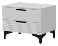 Тумба прикроватная Брента (белый снег, лак белый (Браво-мебель) ) в Черноморском от производителя 