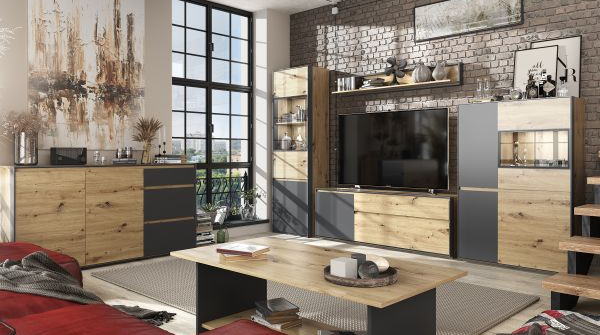 Фото Шкаф с витриной 1V3D Боско (Bosco) от производителя Анрэкс в Черноморском по цене 22 840 ₽