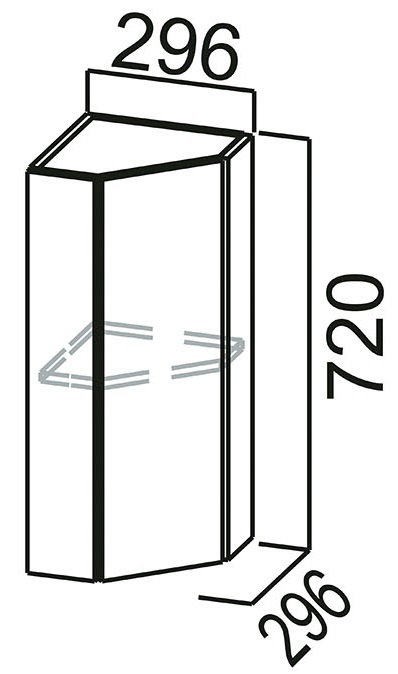 Фото Кухня Геометрия шкаф навесной Ш300тз от производителя SV-мебель в Черноморском по цене 4 930 ₽