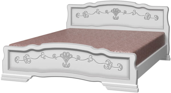 Фото Кровать двуспальная Карина-6 (СМ 160х200) с выдвижными ящиками, без основания с универсальными царга от производителя Браво-мебель в Черноморском по цене 29 530 ₽