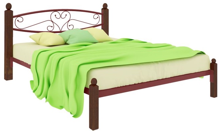 Фото Кровать двуспальная Каролина Lux (СМ 140х200) трубка металл от производителя Милсон в Черноморском по цене 18 920 ₽