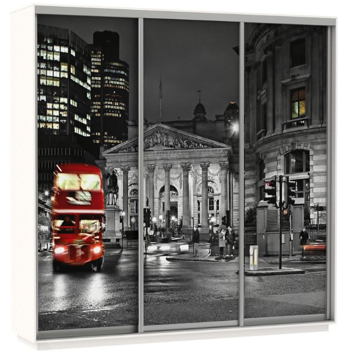 Фото Шкаф-купе Экспресс Трио Фото (2,4х0,6х2,2 - 3 двери) от производителя Мебельная компания Е1 в Черноморском по цене 58&nbsp;640 ₽