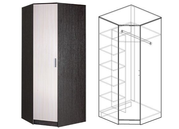 Фото Шкаф Светлана (86) угловой от производителя Мебель Маркет в Черноморском по цене 15&nbsp;150 ₽