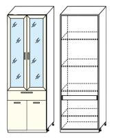 Кухня Диана-4 (ЛДСП) шкаф 800 (ШП-2) (белый, ясень шимо светлый (Фант-мебель) ) в Черноморском от производителя 
