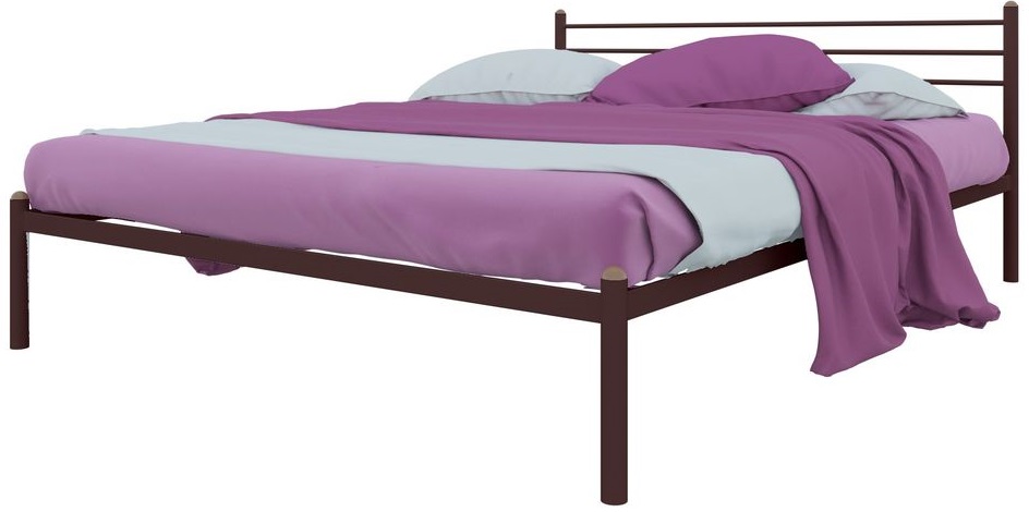 Фото Кровать двуспальная Милана (СМ 140х200) трубка металл от производителя Милсон в Черноморском по цене 12 580 ₽