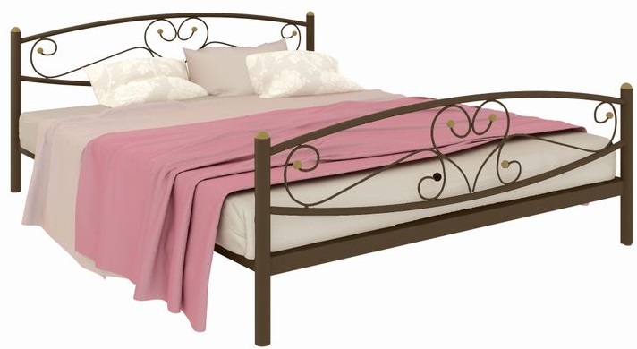 Фото Кровать двуспальная Каролина Plus (СМ 160х200) трубка металл от производителя Милсон в Черноморском по цене 14 360 ₽
