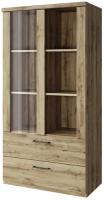 Фото  шкаф с витриной 1v2s3n дорсет (doorset) производитель Анрэкс