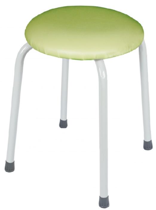 Табурет круглый Пенек крепкий 220 ( Обивка стула:кожзам , серый, оливковый, круглое (Завод металлических изделий) )