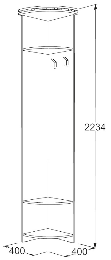 Фото Вешалка угловая Ольга-13 от производителя Фант-мебель в Черноморском по цене 4 110 ₽