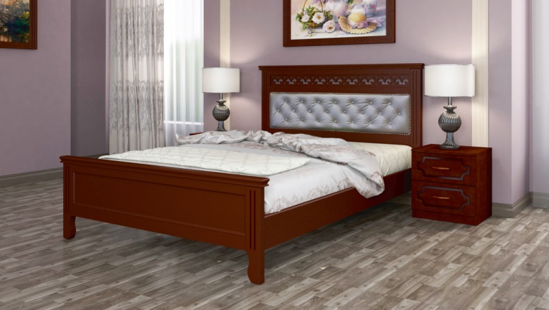 Фото Кровать двуспальная Грация (СМ 140х200) без основания с универсальными царгами от производителя Браво-мебель в Черноморском по цене 18 220 ₽