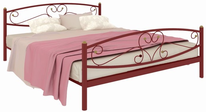 Фото Кровать двуспальная Каролина Plus (СМ 160х200) трубка металл от производителя Милсон в Черноморском по цене 14 360 ₽