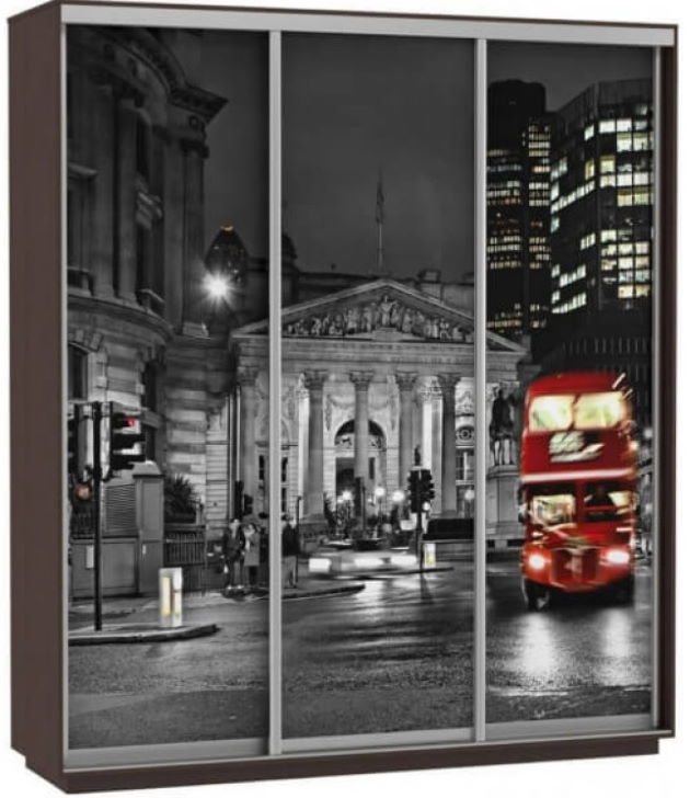 Фото Шкаф-купе Экспресс Трио Фото (1,8х0,6х2,2 - 3 двери) от производителя Мебельная компания Е1 в Черноморском по цене 44&nbsp;410 ₽