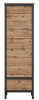 Шкаф Loft REG1D1S (дуб вотан, дуб вотан-черный (Black Red White (БРВ)) ) в Черноморском от производителя в интернет магазине Планета Комфорта Шкаф Loft REG1D1S (дуб вотан, дуб вотан-черный (Black Red White (БРВ)) ) в Черноморском от производителя