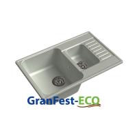 Мойка Granfest eco-21К (ГР 740х480хh200) (шир.ящ.min 720) без сифона (Цвет мойки черный) в Черноморском от производителя в интернет магазине Планета Комфорта Мойка Granfest eco-21К (ГР 740х480хh200) (шир.ящ.min 720) без сифона (Цвет мойки черный) в Черноморском от производителя
