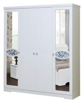 Шкаф Ольга-12 МДФ (187) четырехдверный (белый, белый глянец,(Фант-мебель)) в Черноморском от производителя 