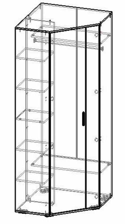 Фото Шкаф Аврора (80) без зеркала угловой от производителя Пирамида в Черноморском по цене 12 210 ₽