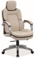 Кресло компьютерное Signal Q-388 (Материал обивки: экокожа, цвет обивки: кремовый-коричневый (Signal) ) в Черноморском от производителя 
