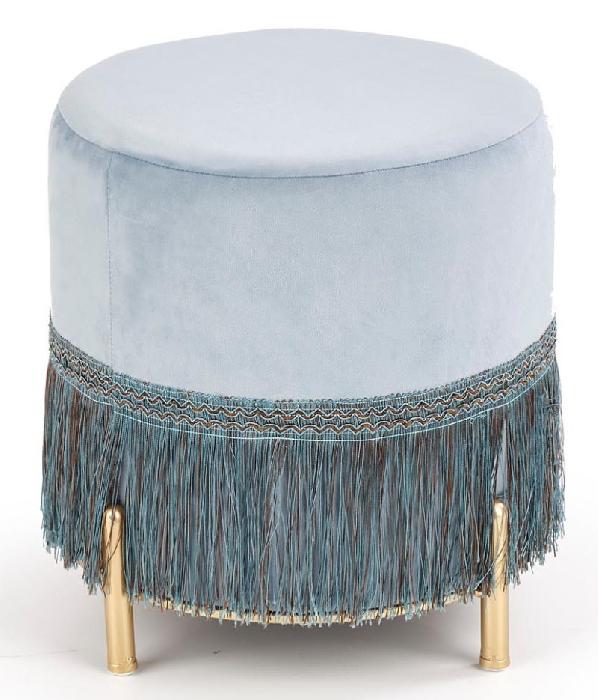 Пуф Halmar Cosby (ткань, золотой, светло-синий (Halmar ) )