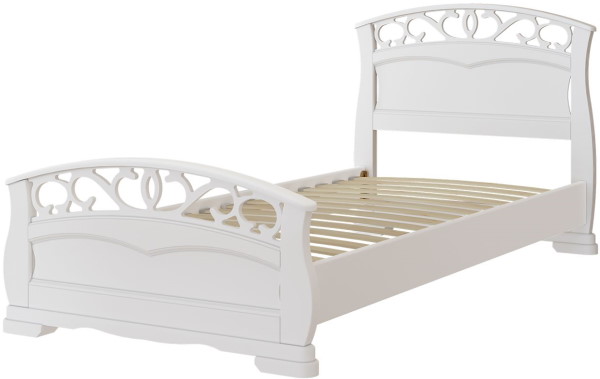 Фото Кровать односпальная Грация-1 (СМ 90х200) без основания с универсальными царгами от производителя Браво-мебель в Черноморском по цене 18 520 ₽