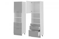 Кухня Бронкс пенал П-63 (белый, бетон,(Леко)) в Черноморском от производителя 