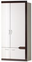 Шкаф Ронда 318 (100) двухдверный (белый, белый глянец-венге,(Яна)) в Черноморском от производителя 