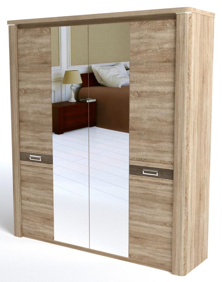 Фото Шкаф Магнолия (205) четырехдверный от производителя СБК в Черноморском по цене 43&nbsp;150 ₽