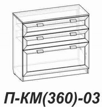 Фото Комод Элит Д-КМ(360)-02 от производителя Сантан в Черноморском по цене 7 810 ₽