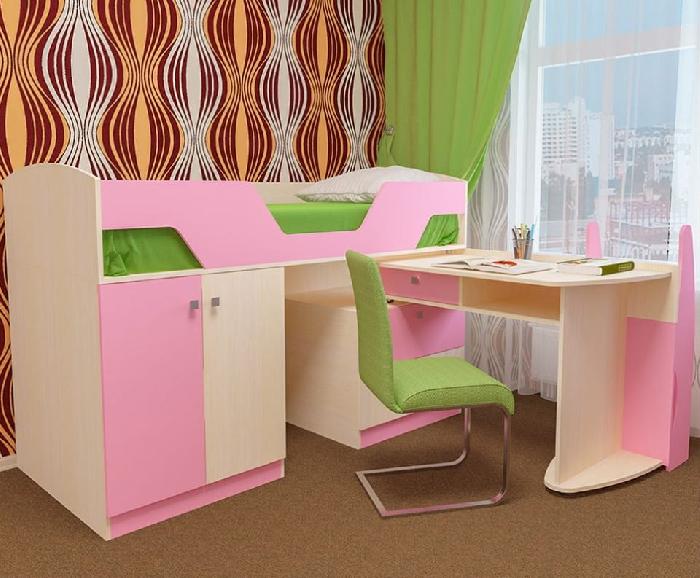 Кровать детская Лимбо (СМ 80х180) ( 80х180 , ЛДСП , крафт светлый , ящики в комплекте , без матраса (Пирамида) )