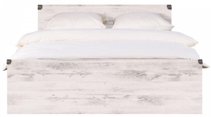 Кровать двуспальная Индиана JLOZ (СМ 160х200) без основания ( 160х200 , ЛДСП/МДФ , сосна каньйон , без подъемного мех. , без ящиков , без матраса (Black Red White (БРВ)) )