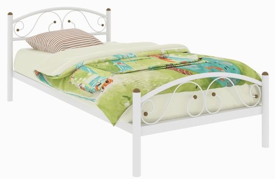 Фото Кровать односпальная Вероника Plus (СМ 90х190) трубка металл от производителя Милсон в Черноморском по цене 9 340 ₽
