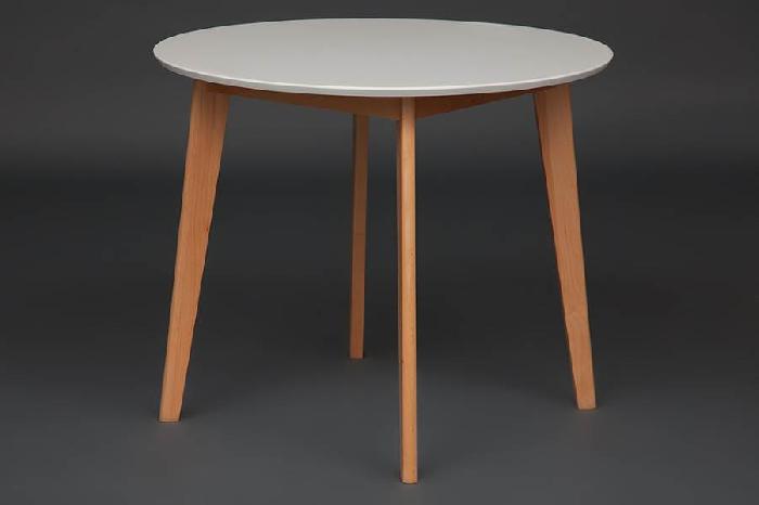 Стол обеденный Боско (Bosco) (№4 массив дерева, мдф-белый,  натуральный бук (Tetchair) )