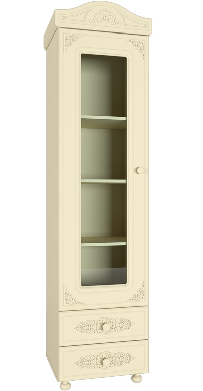 Фото Шкаф-пенал со стеклом Ассоль плюс АС-1  от производителя Компасс в Черноморском по цене 27&nbsp;850 ₽