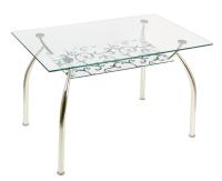 Фото  стол обеденный а615 с полкой производитель Мебель из стекла