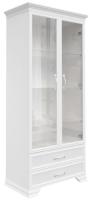 Шкаф с витриной Грация (2 дв) 2 стекла (белый, белый  (Браво-мебель) ) в Черноморском от производителя 